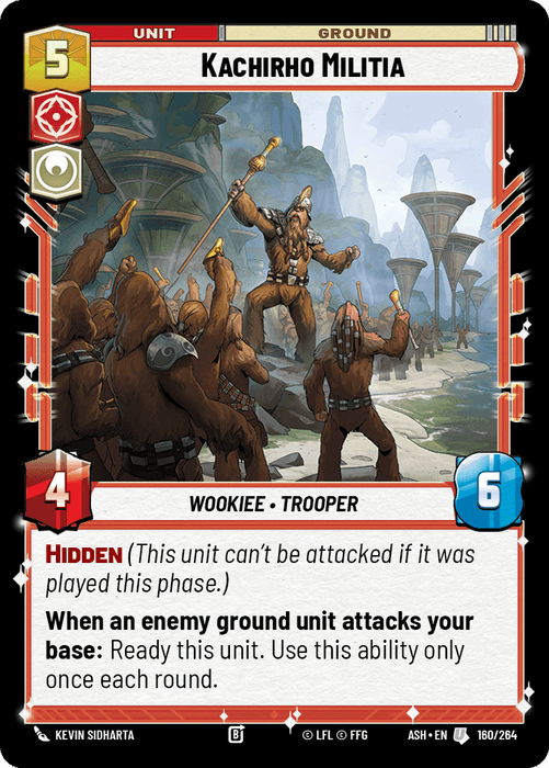 Kachirho Militia (ASH) Uncommon Star Wars Unlimited Fantasy Flight Games Standard Non-Foil