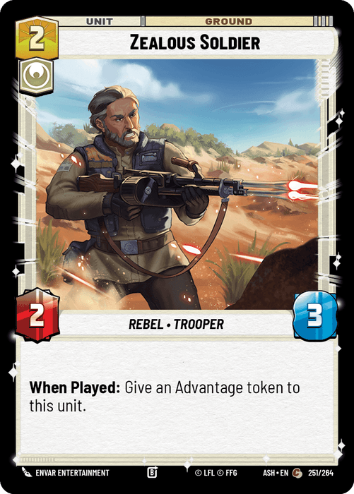 Zealous Soldier (ASH) Common Star Wars Unlimited Fantasy Flight Games Standard Non-Foil