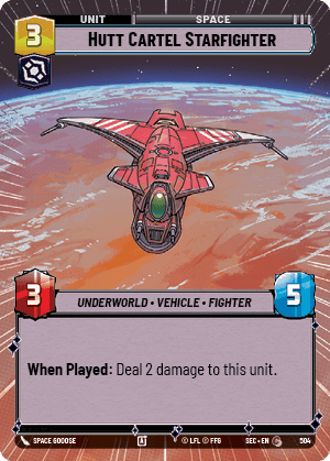 Hutt Cartel Starfighter (SEC) Common Fantasy Flight Games