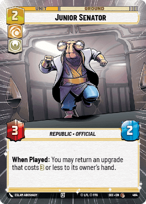 Junior Senator (SEC) Common Fantasy Flight Games Hyperspace Non-Foil