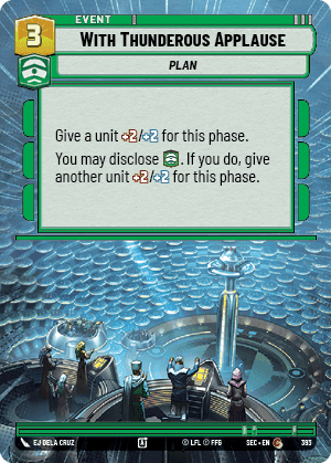 With Thunderous Applause (SEC) Common Fantasy Flight Games Hyperspace Non-Foil