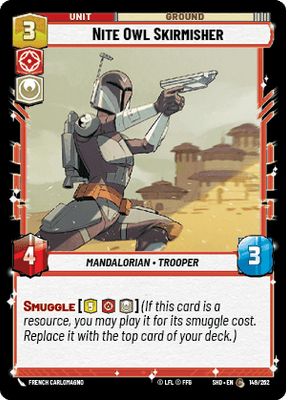 Nite Owl Skirmisher (SHD) Common Star Wars Unlimited Fantasy Flight Games Standard Non-Foil 