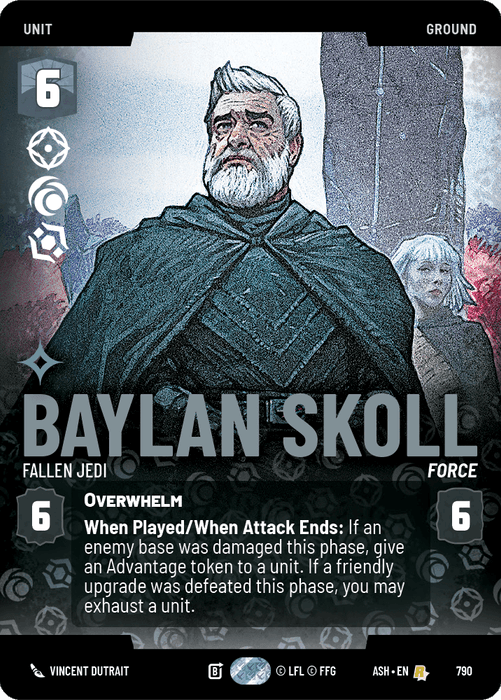 Baylan Skoll - Fallen Jedi (ASH) Rare Star Wars Unlimited Fantasy Flight Games Prestige Non-Foil