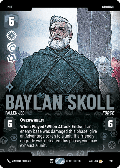 Baylan Skoll - Fallen Jedi (ASH) Rare Star Wars Unlimited Fantasy Flight Games Prestige Non-Foil