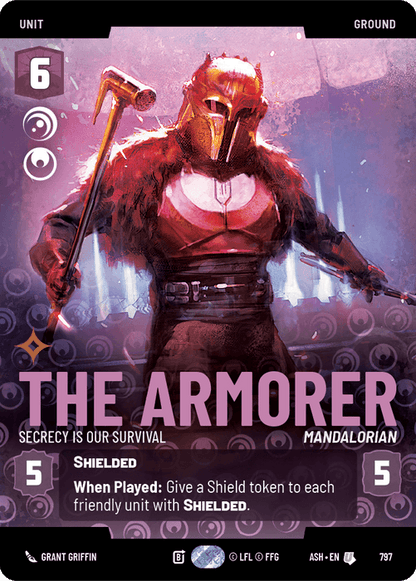The Armorer - Secrecy is Our Survival (ASH) Uncommon Star Wars Unlimited Fantasy Flight Games Prestige Non-Foil