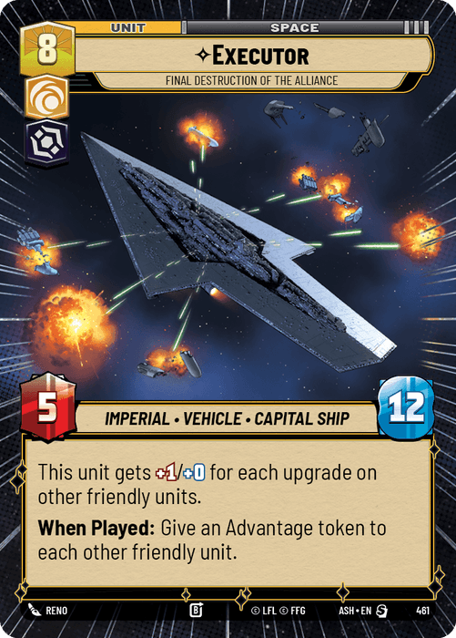 Executor - Final Destruction of the Alliance (ASH) Starter Star Wars Unlimited Fantasy Flight Games Hyperspace Non-Foil