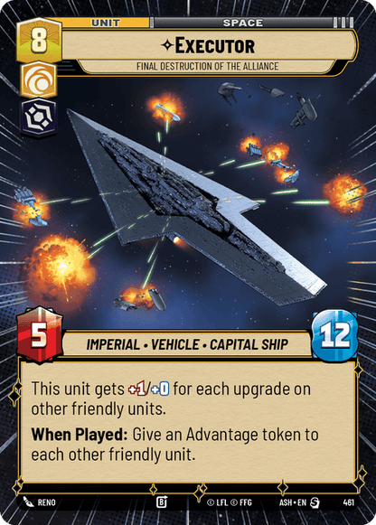 Executor - Final Destruction of the Alliance (ASH) Starter Star Wars Unlimited Fantasy Flight Games Hyperspace Non-Foil