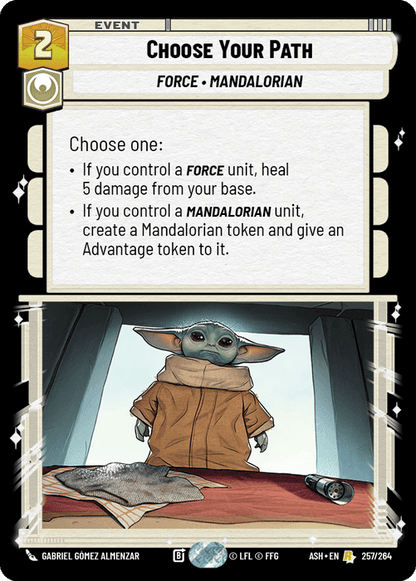 Choose Your Path (ASH) Rare Star Wars Unlimited Fantasy Flight Games Standard Non-Foil