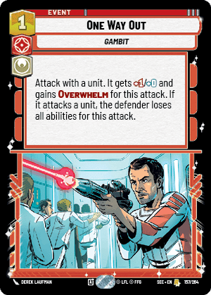 One Way Out (SEC) Rare Fantasy Flight Games Standard Non-Foil