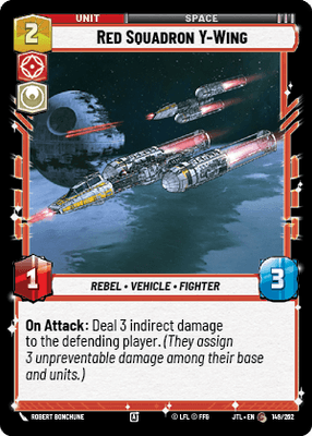 Red Squadron Y-Wing (JTL) Common Fantasy Flight Games Standard Non-Foil