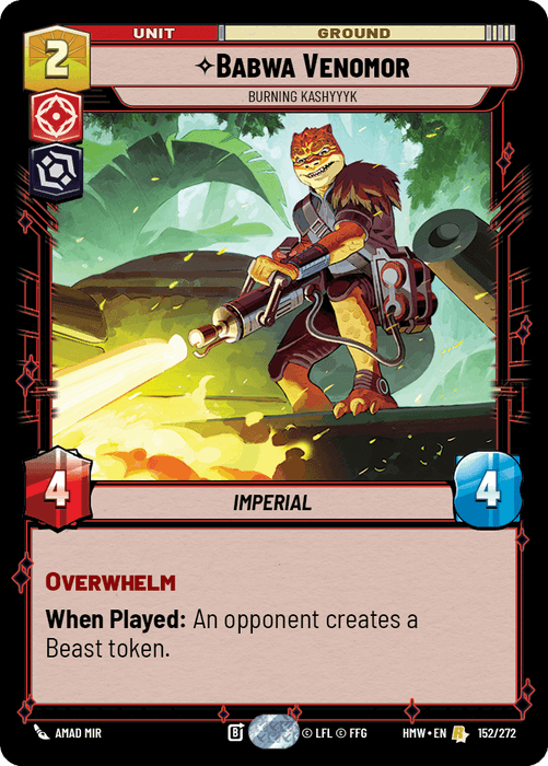 Babwa Venomor - Burning Kashyyyk (HMW) Rare