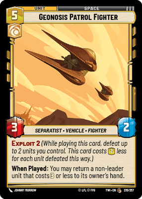 Geonosis Patrol Fighter (TWI) Common Star Wars Unlimited Fantasy Flight Games Standard Non-Foil 