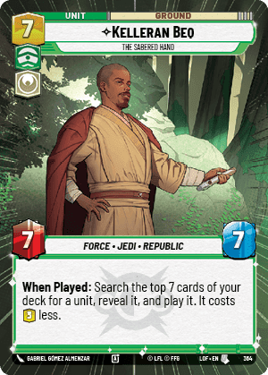 Kelleran Beq - The Sabered Hand (LOF) Uncommon Fantasy Flight Games Hyperspace Non-Foil