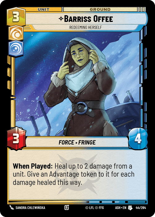 Barriss Offee - Redeeming Herself (ASH) Uncommon Star Wars Unlimited Fantasy Flight Games Standard Non-Foil