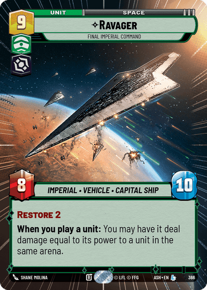 Ravager - Final Imperial Command (ASH) Legendary Star Wars Unlimited Fantasy Flight Games Hyperspace Non-Foil