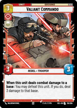 Valiant Commando (SEC) Uncommon Fantasy Flight Games Standard Non-Foil