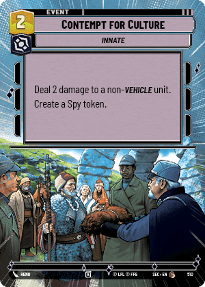 Contempt for Culture (SEC) Common Fantasy Flight Games