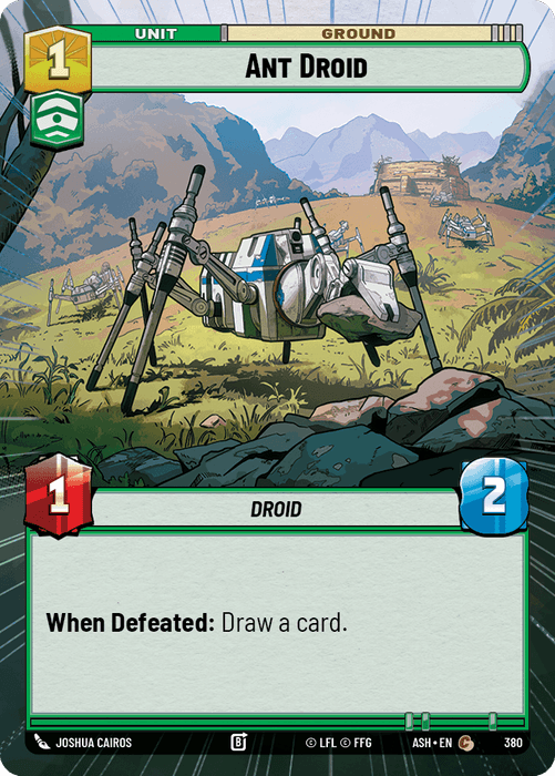 Ant Droid (ASH) Common Star Wars Unlimited Fantasy Flight Games Hyperspace Non-Foil