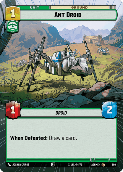Ant Droid (ASH) Common Star Wars Unlimited Fantasy Flight Games Hyperspace Non-Foil