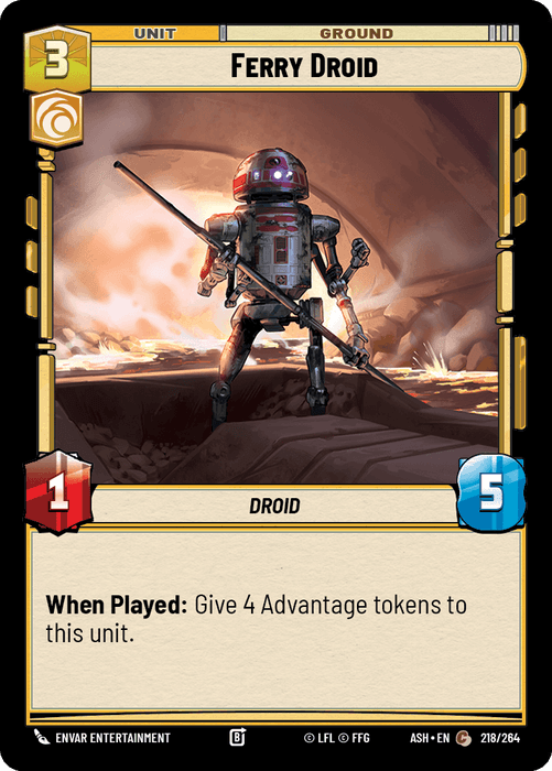 Ferry Droid (ASH) Common Star Wars Unlimited Fantasy Flight Games Standard Non-Foil