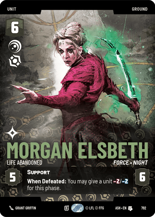 Morgan Elsbeth - Life Abandoned (ASH) Uncommon Star Wars Unlimited Fantasy Flight Games Prestige Non-Foil