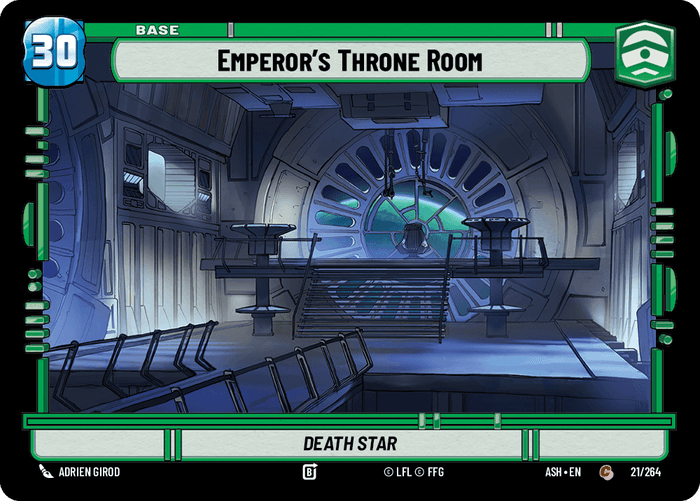 Emperor's Throne Room (ASH) Common Star Wars Unlimited Fantasy Flight Games Standard Non-Foil