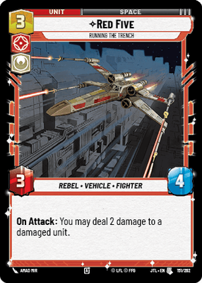 Red Five - Running the Trench (JTL) Uncommon Fantasy Flight Games Standard Non-Foil
