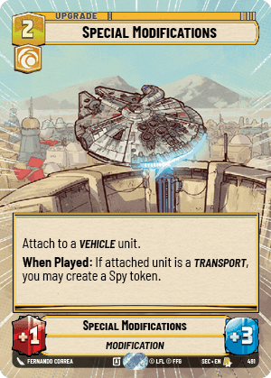 Special Modifications (SEC) Rare Fantasy Flight Games Hyperspace Non-Foil