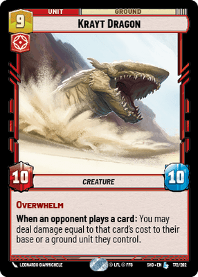 Krayt Dragon (SHD) Legendary Star Wars Unlimited Fantasy Flight Games Standard Non-Foil 