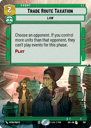 Trade Route Taxation (SEC) Rare Fantasy Flight Games