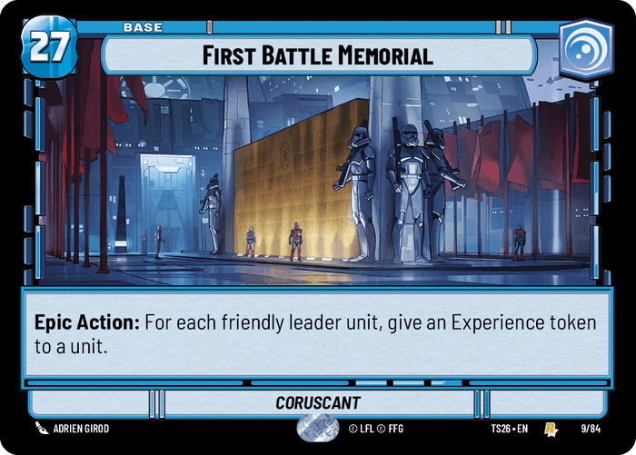 First Battle Memorial (TS26) Rare Fantasy Flight Games Standard Non-Foil