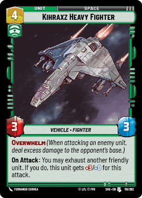 Kihraxz Heavy Fighter (SHD) Uncommon Star Wars Unlimited Fantasy Flight Games Standard Non-Foil 