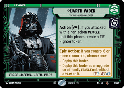 Darth Vader - Victor Squadron Leader (JTL) Common Fantasy Flight Games Standard Non-Foil