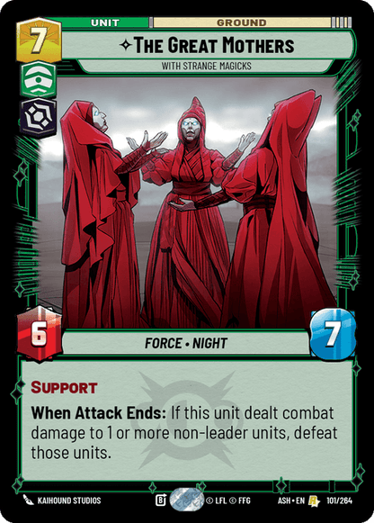 The Great Mothers - With Strange Magicks (ASH) Rare Star Wars Unlimited Fantasy Flight Games Standard Non-Foil