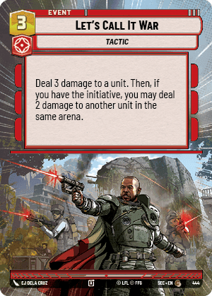 Let's Call It War (SEC) Common Fantasy Flight Games