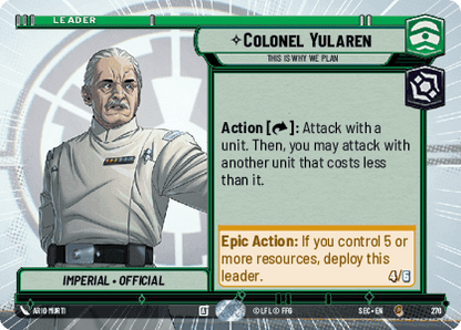 Colonel Yularen - This Is Why We Plan (SEC) Common Fantasy Flight Games