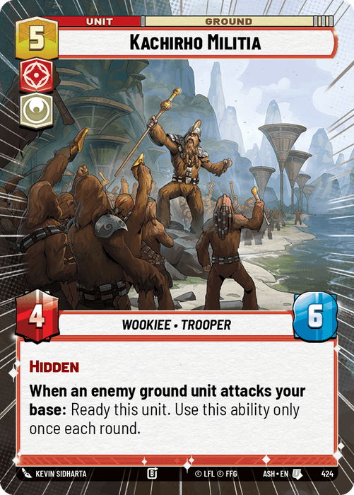 Kachirho Militia (ASH) Uncommon Star Wars Unlimited Fantasy Flight Games Hyperspace Non-Foil