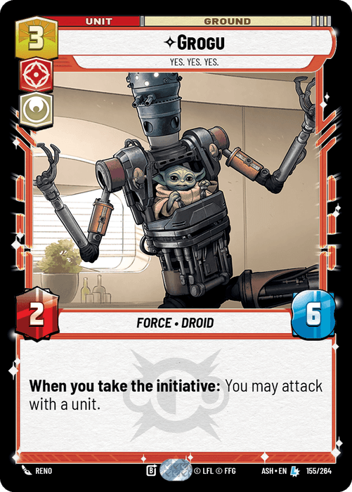 Grogu - Yes. Yes. Yes. (ASH) Legendary Star Wars Unlimited Fantasy Flight Games Standard Non-Foil