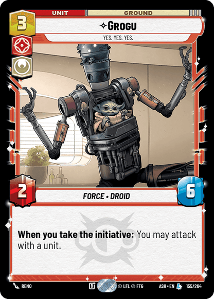 Grogu - Yes. Yes. Yes. (ASH) Legendary Star Wars Unlimited Fantasy Flight Games Standard Non-Foil