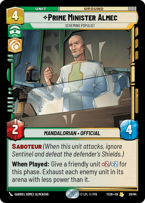 Prime Minister Almec - Scheming Populist (TS26) Rare Fantasy Flight Games Standard Non-Foil