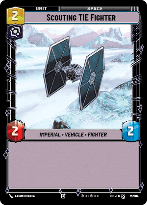 Scouting TIE Fighter (IBH) Special Fantasy Flight Games Standard Non-Foil