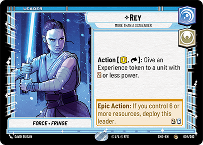 Rey - More Than A Scavenger (SHD) Common Star Wars Unlimited Fantasy Flight Games Standard Non-Foil 