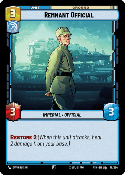 Remnant Official (ASH) Common Star Wars Unlimited Fantasy Flight Games Standard Non-Foil