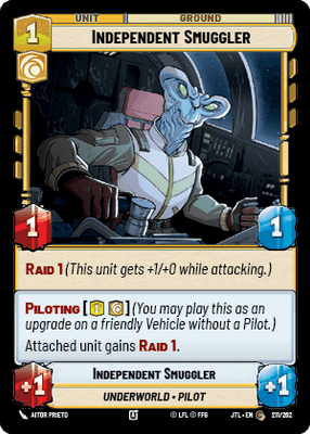 Independent Smuggler (JTL) Common Fantasy Flight Games Standard Non-Foil