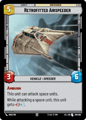 Retrofitted Airspeeder (JTL) Uncommon Fantasy Flight Games Standard Non-Foil