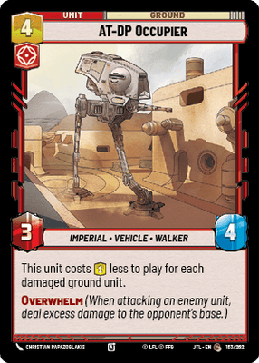 AT-DP Occupier (JTL) Common Fantasy Flight Games Standard Non-Foil