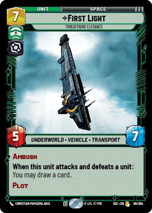 First Light - Threatening Elegance (SEC) Rare Fantasy Flight Games