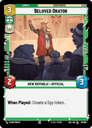 Beloved Orator (SEC) Common Fantasy Flight Games Standard Non-Foil