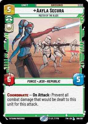 Aayla Secura - Master of the Blade (TWI) Legendary Star Wars Unlimited Fantasy Flight Games Standard Non-Foil 