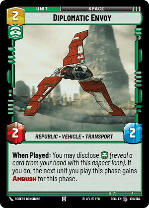 Diplomatic Envoy (SEC) Common Fantasy Flight Games Standard Non-Foil